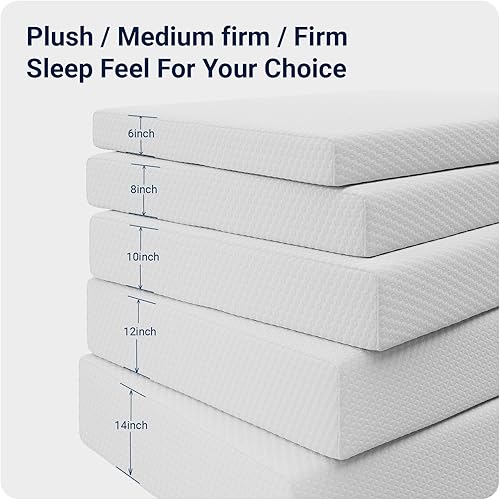 Miniatura 9 de Avenco Colchón Queen de 10 pulgadas, tamaño Queen, firmeza media para aliviar la presión de espalda, colchón en una caja, colchones de espuma