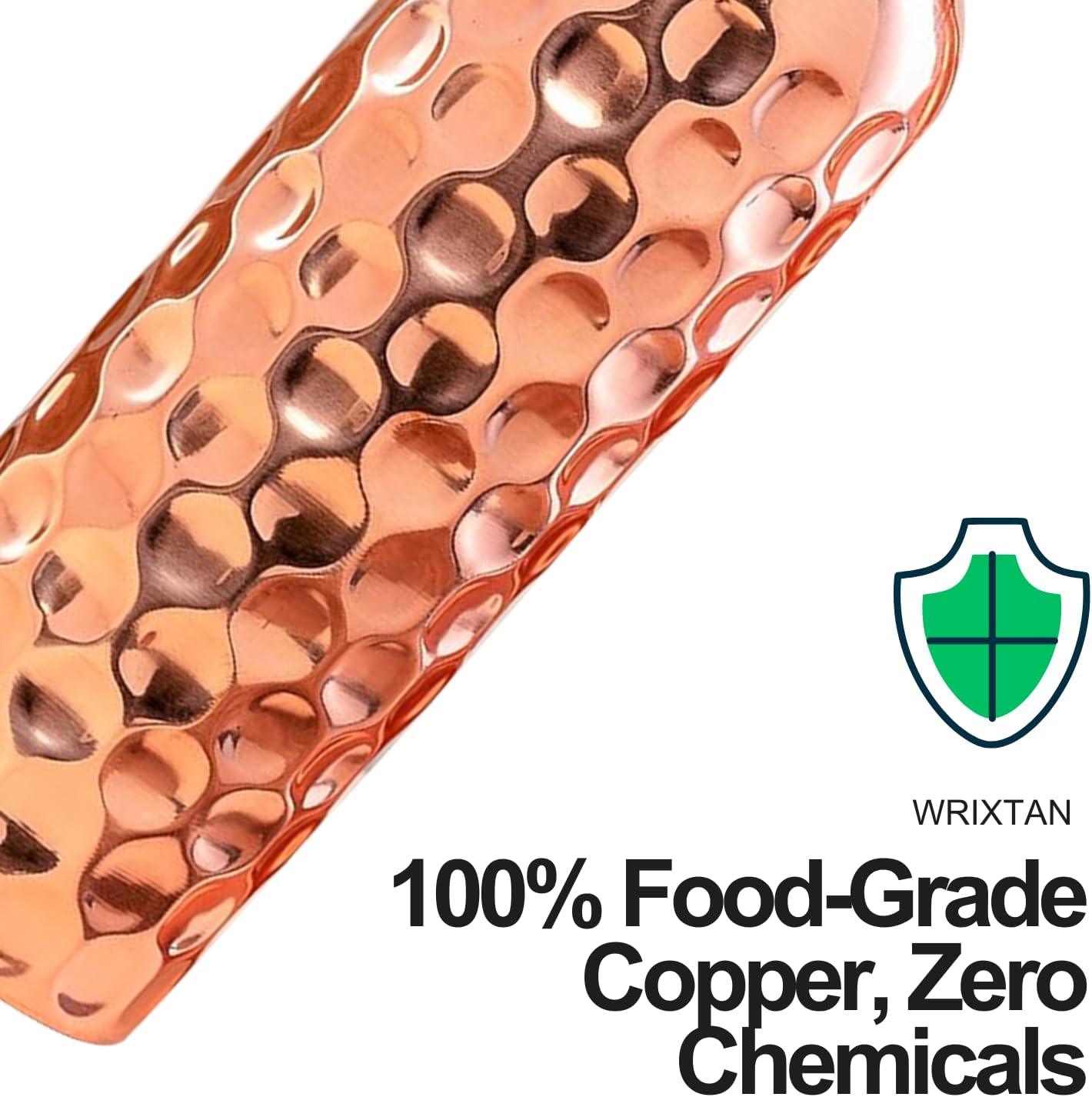 Pure Copper Water Bottle – 1 Liter (34 Oz) | Diamond Textured Design | Leak-Proof, Durable & Eco-Friendly | Elegant & Sustainable Hydration Companion for Office, Gym, Yoga & Travel