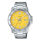MTP-VD01D-9EV Men's Enticer Stainless Steel Yellow Dial Casual Analog Sporty Watch