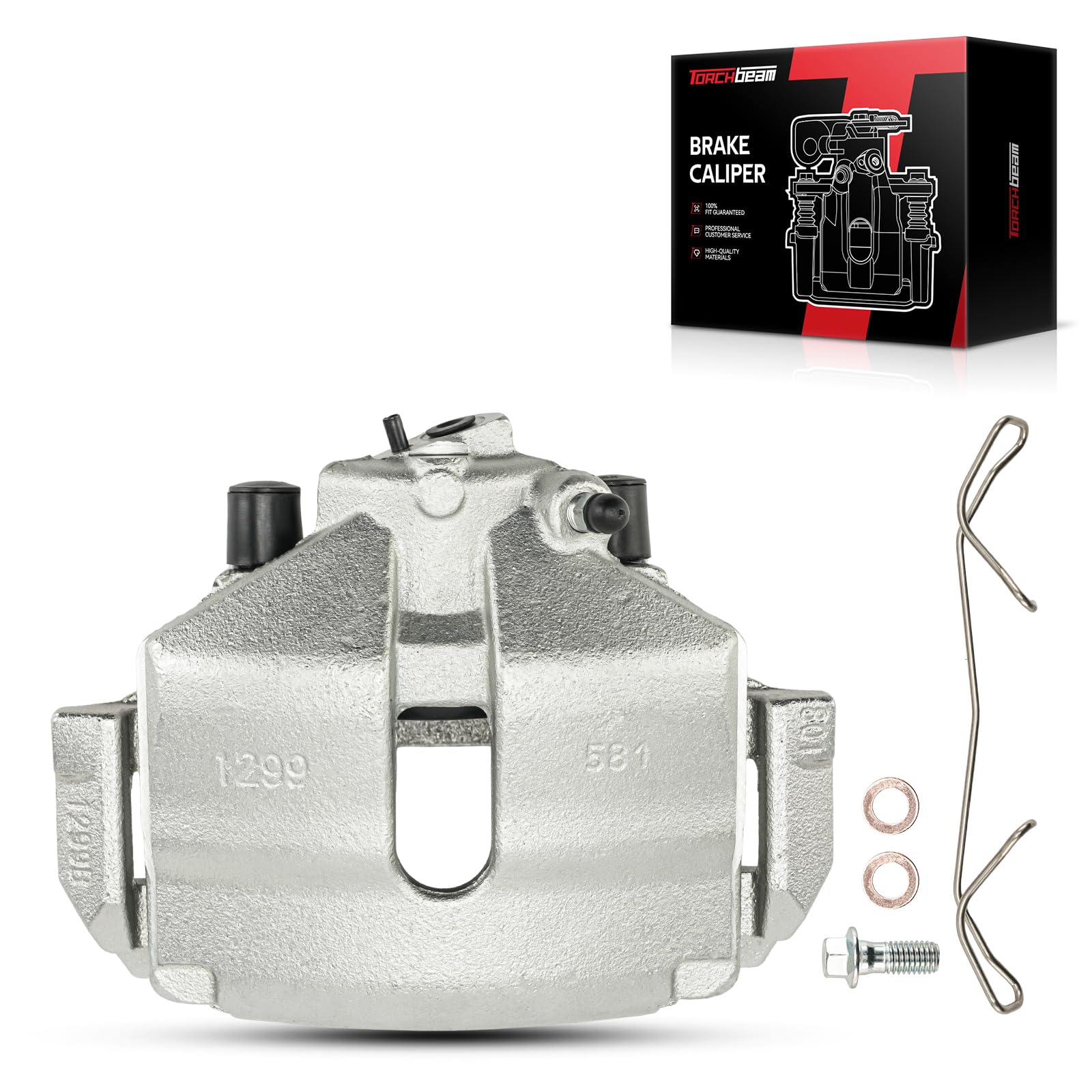 Torchbeam Front Left Caliper w/Bracket Fit for Beetle Golf Rabbit A3 TDI