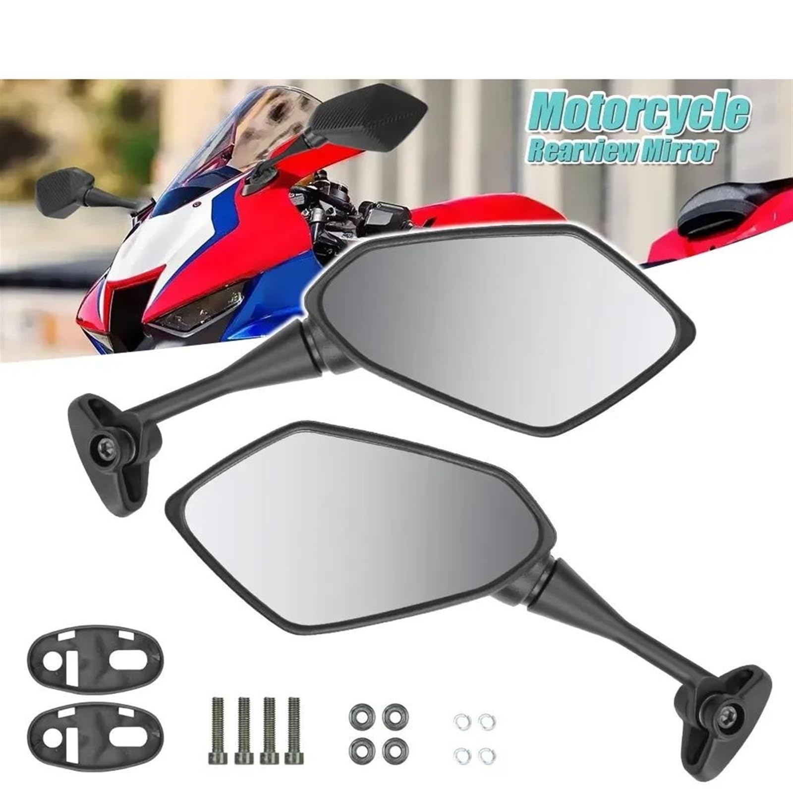 Specchietti Bici Per CBR600 Per CBR600RR Per CBR900 Per CBR1000RR Accessori Per Moto Coppia Specchietti Retrovisori Per Moto Specchietti Laterali Catarifrangenti