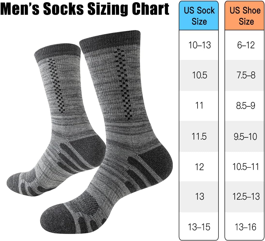 JOYNÉE 8 Pairs Mens Crew Athletic Work Long Socks Calf Cushioned Socks for Sports Running Workout Gym - Image 6