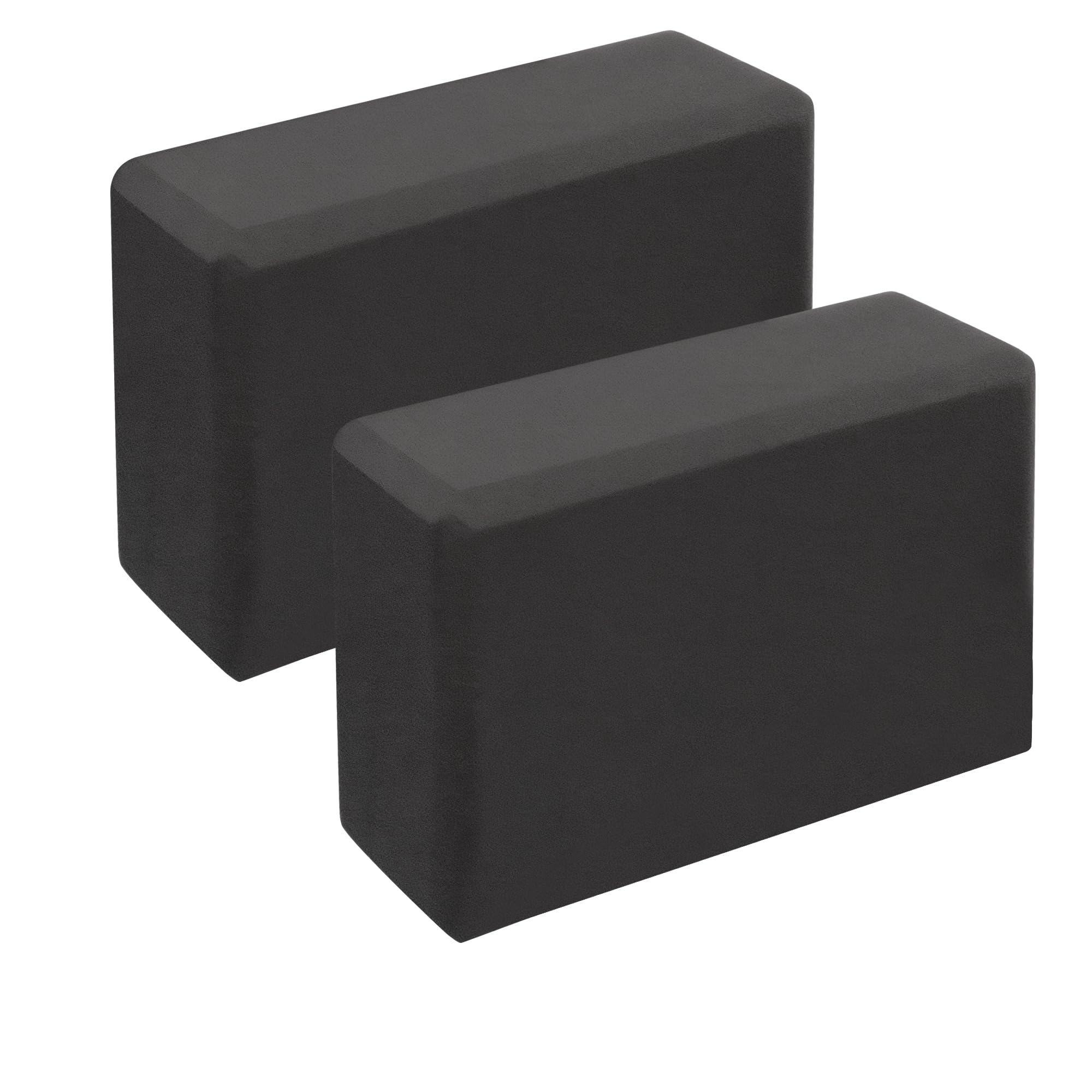 Leikefitness Yoga Blocks 2 Pack,Lightweight-High Density Eva Foam Soft Non-Slip for Yoga, Pilates, Meditation 9"×6"×3" (Black)-image-28