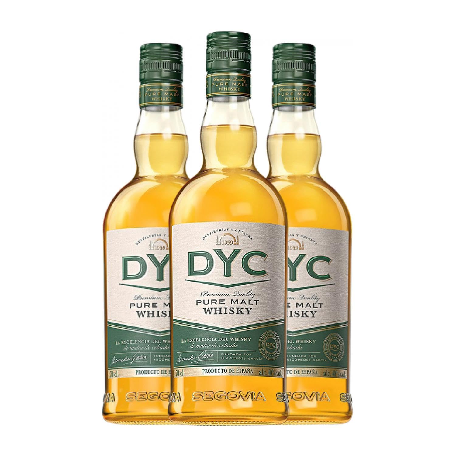Whisky Single Malt DYC Pure Malt 70 cl (Caja de 3 Botellas de 70 cl)