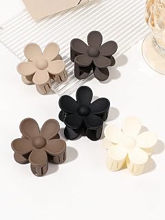 Flower Hair Claw Clips for Women - Small Matte Flower Hair Clips for Thick Thin Fine Hairstyles, Cute Accessories with Strong Hold, Perfect for Summer Beach Style and Wedding Celebration.