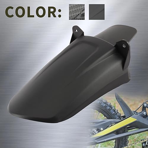 Miniatura 6 de ABCERRSI Guardabarros de choque trasero, guardabarros de rueda trasera para vehículo eléctrico Sur Ron XS, color negro