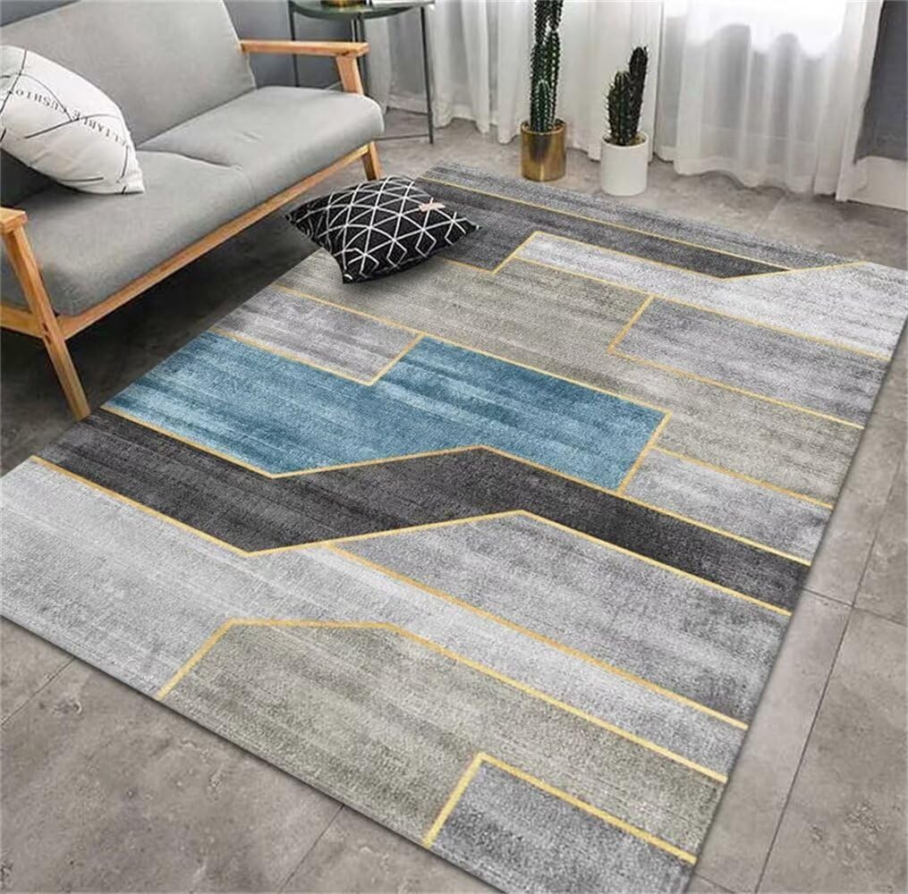 Tapis de salon unicolore 200x300cm résistant pour espace de jeu
