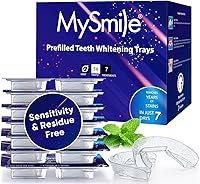 Vista 1 de MySmile Kit de bandejas blanqueadoras de dientes precargadas de 7 tratamientos con gel blanco de peróxido de hidrógeno al 12% para dientes