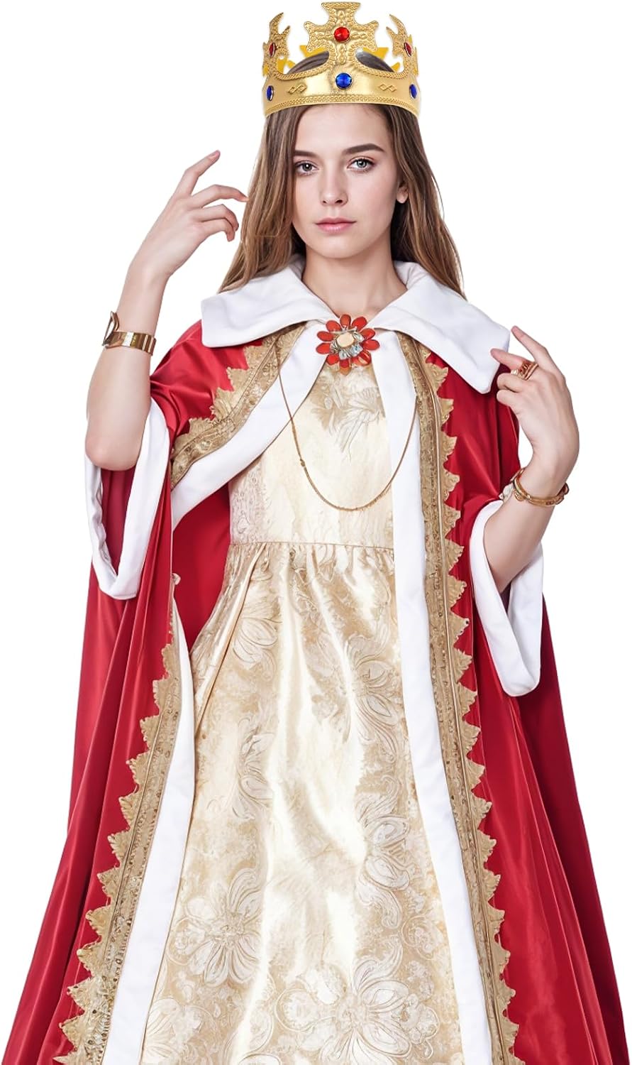 Apausvcm Regal Gold King Crown, Soft Birthday King Crown Birthday Parties Accessory Supplies Party Dress-Up Photo Props
