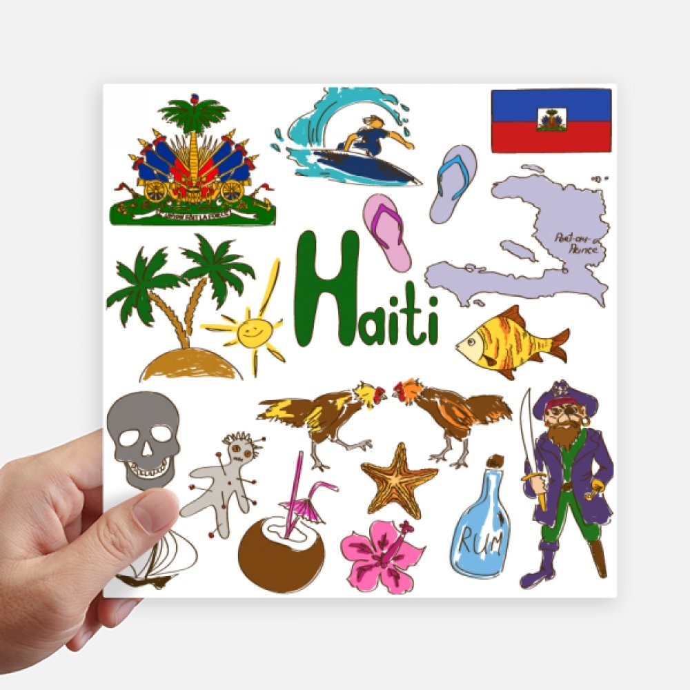 Autocollant drapeau Haïti pour customiser et reconnaître sa valise facilement
