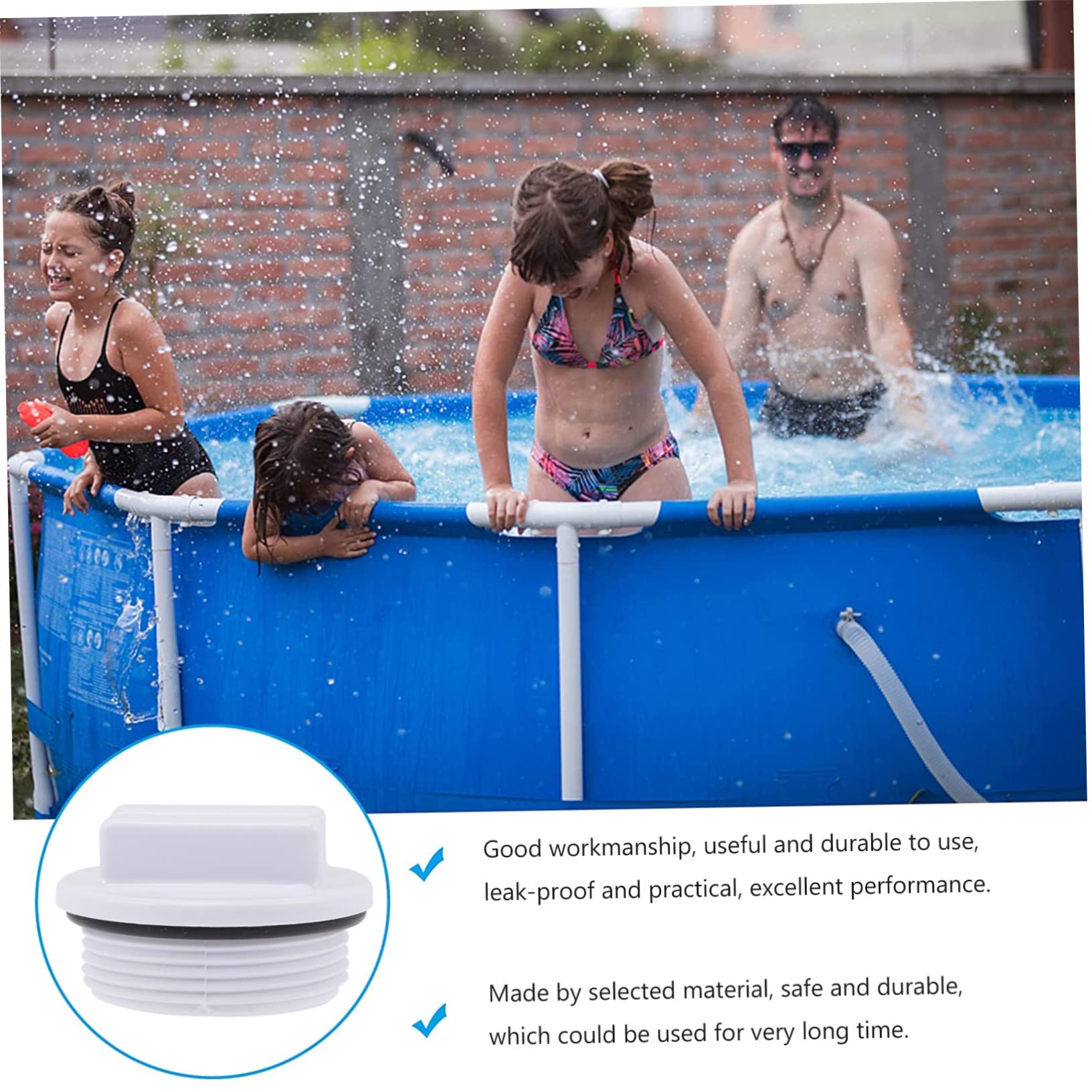 Happyyami 12pièces Bouchons De De Piscine Filtrant Bouchons à Vis pour Et Vidange Accessoires De Piscine Étanches Et Faciles à Installer