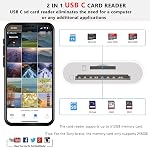 USB C SD Card Reader Type C Memory Card Reader iPhone 17 USBC Micro SD TF Sim Card Digital Camera Adapter Converter to iPhone 16, 15, MacBook Pro/Air, Chromebook, Galaxy and More USB-C Device