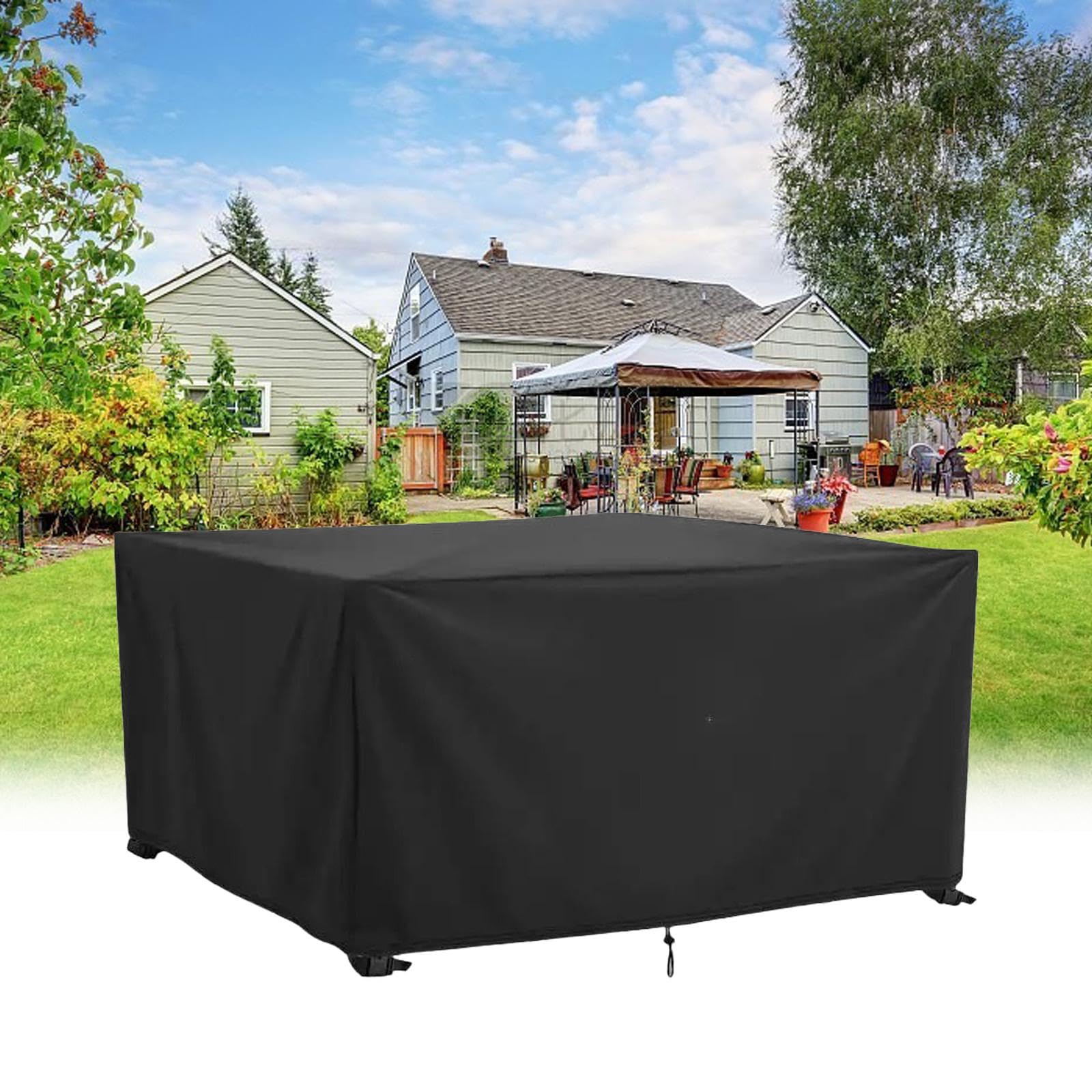 KADING Garden Furniture Covers Waterproof, 100x50x35cm/LxWxH Tear Resistant Oxford Fabric Outdoor Patio Table Covers Waterproof, Windproof, Anti-UV, Outdoor Garden Table Cover