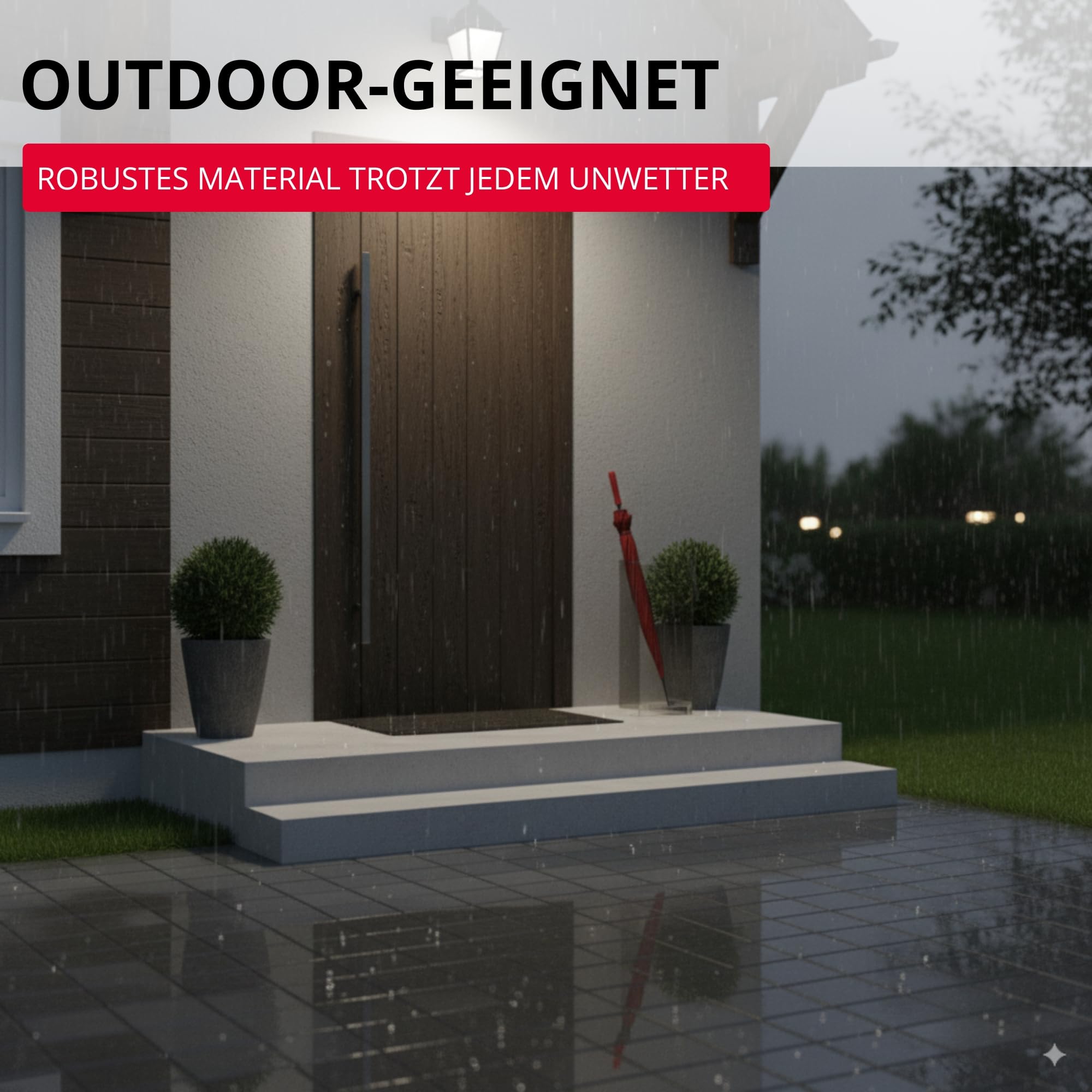 StarK Regenschirmständer Acryl – 50x20 cm quadratisch & transparent | Schirmständer Regenschirm für 8 Schirme | Stilvolles Design, elegant & passend für Flur, Büro & Praxis