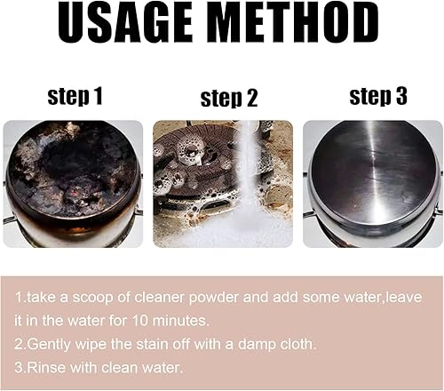 Miniatura 5 de Krokka - Limpiador potente de polvo multiusos de cocina, removedor de óxido de espuma, polvo de limpieza multiusos de cocina, filtro de burbujas