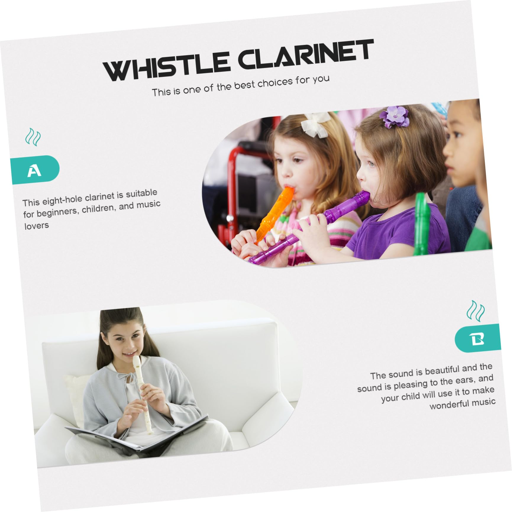 Flûte à Bec Soprano c En Alliage D'aluminium Doré, Instrument De Musique Professionnelle Portable Pour Débutants Et Garçon Et Filles, Clarinette Créative Éducative Facile à Jouer