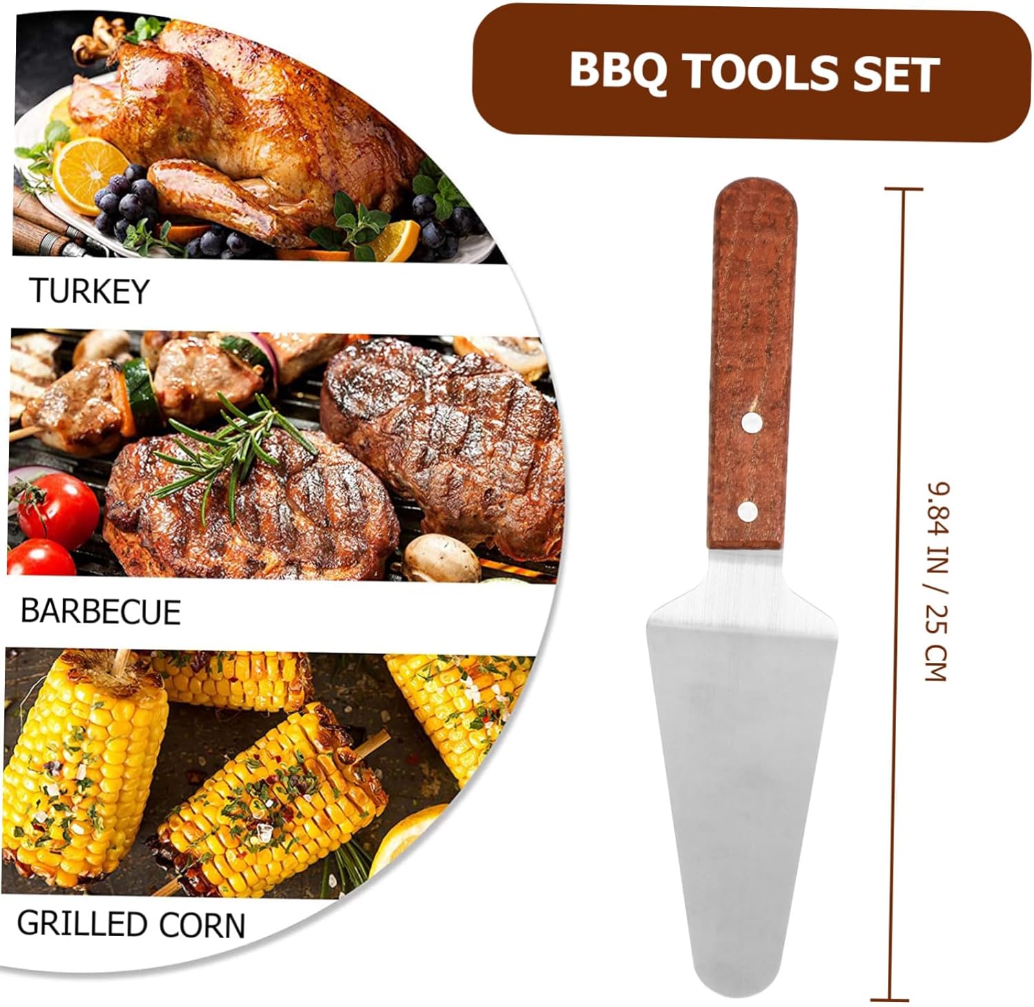 TOYANDONA Stainless Steel Barbecue Tool Set Lightweight Outdoor Cooking Utensils for BBQ Grill and Home Use Portable Practical Barbecue Accessories Kit