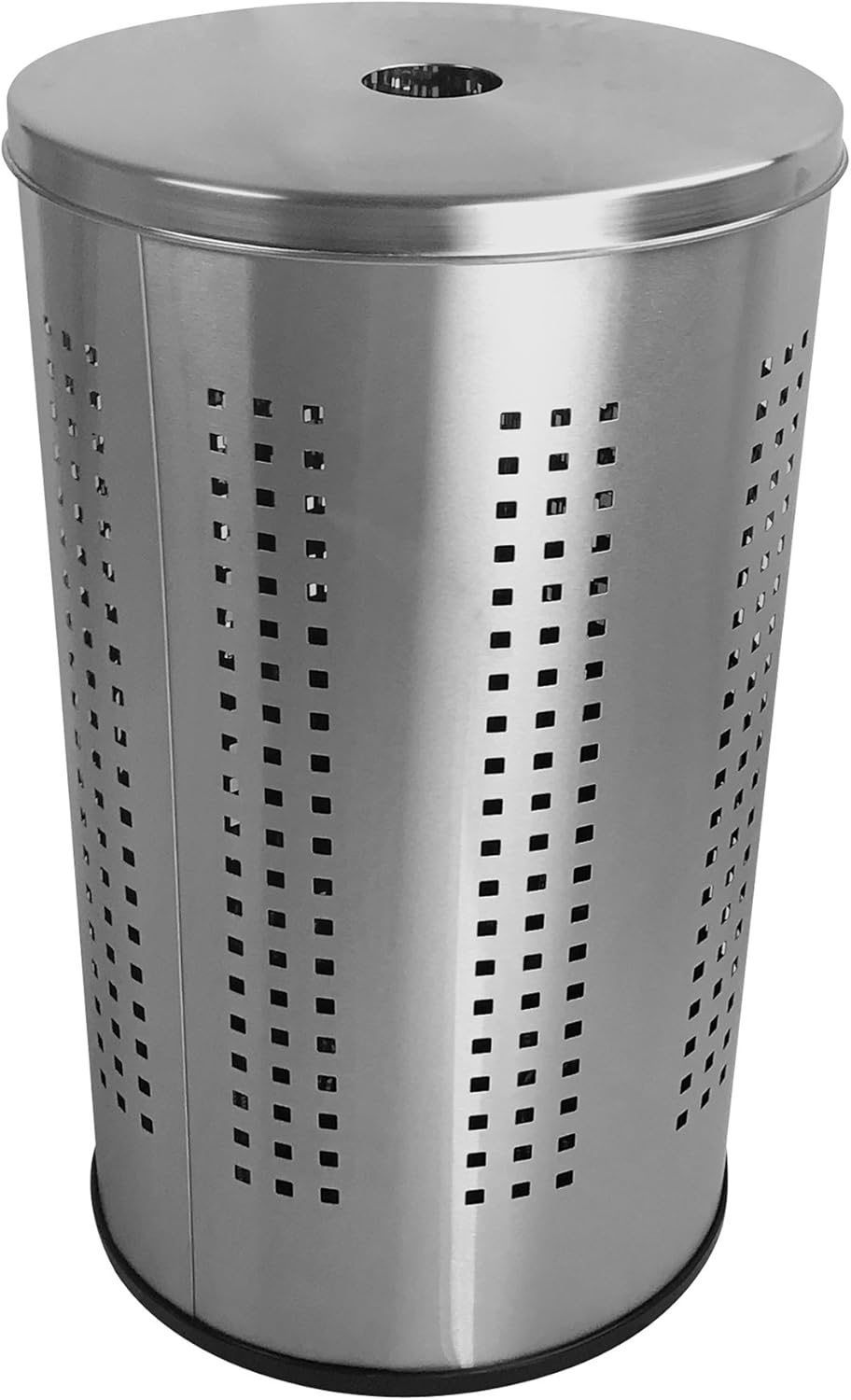 Brushed Stainless Steel Laundry Bin & Hamper | 46L Ventilated Stainless Steel Clothes Basket with Polished Lid | Life Time Warranty| 1