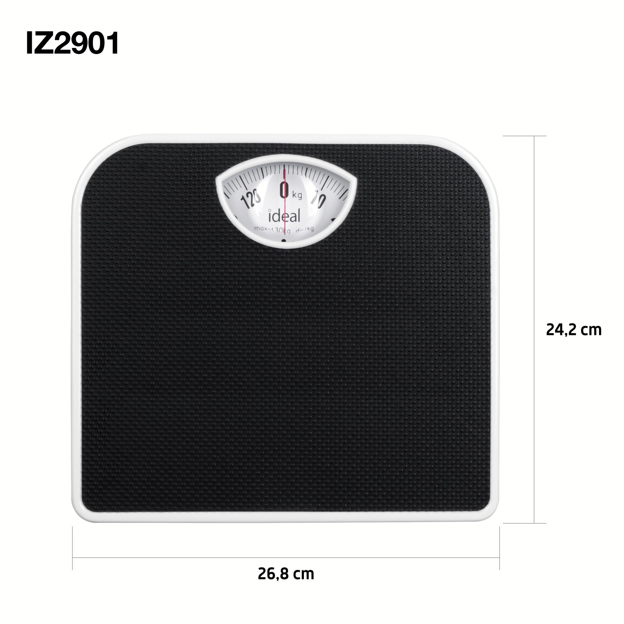 MECHANICZNA WAGA ŁAZIENKOWA ANALOGOWA DO 130KG CZARNY