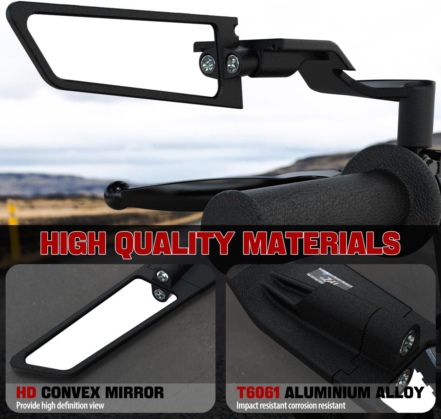 1PZ Motorcycle Mirrors Rear View Mirrors 10MM and 8MM Stealth Wind Wing Side Mirrors Replacement for Duke 125 200 250 390 690 790 1290 Yamaha MT03 MT07 MT09 MT10 Kawasaki Z400 Z650 Z900 Z1000