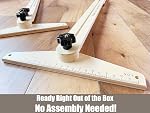 Razen Stair Tread Template Tool Gen3.0, Wood Stair Jig for Measuring Shelf, Laminate Treads and Risers, Adjustable Stair Gauge from 30.25" to 49.25", Upgraded Screw Tightening