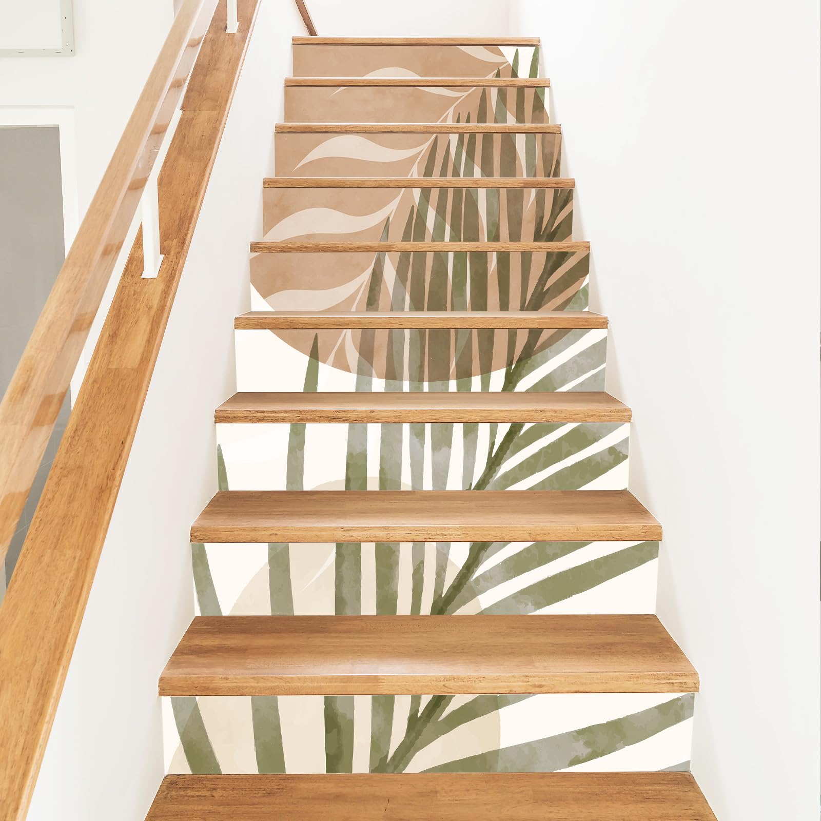 Stickers muraux bohèmes pour escalier PLIGREAT afin de rénover des contremarches abîmées
