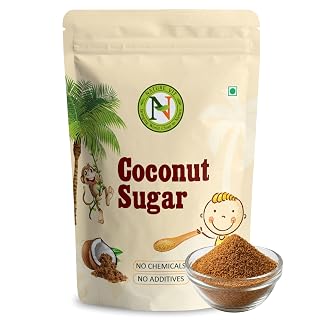 NatureVit Coconut Sugar 1 Kg | Natural Sweetener from Coconut Sap | Low GI Sugar Alternative for Tea, Coffee, Baking & Cooking | Vegan & Unrefined
