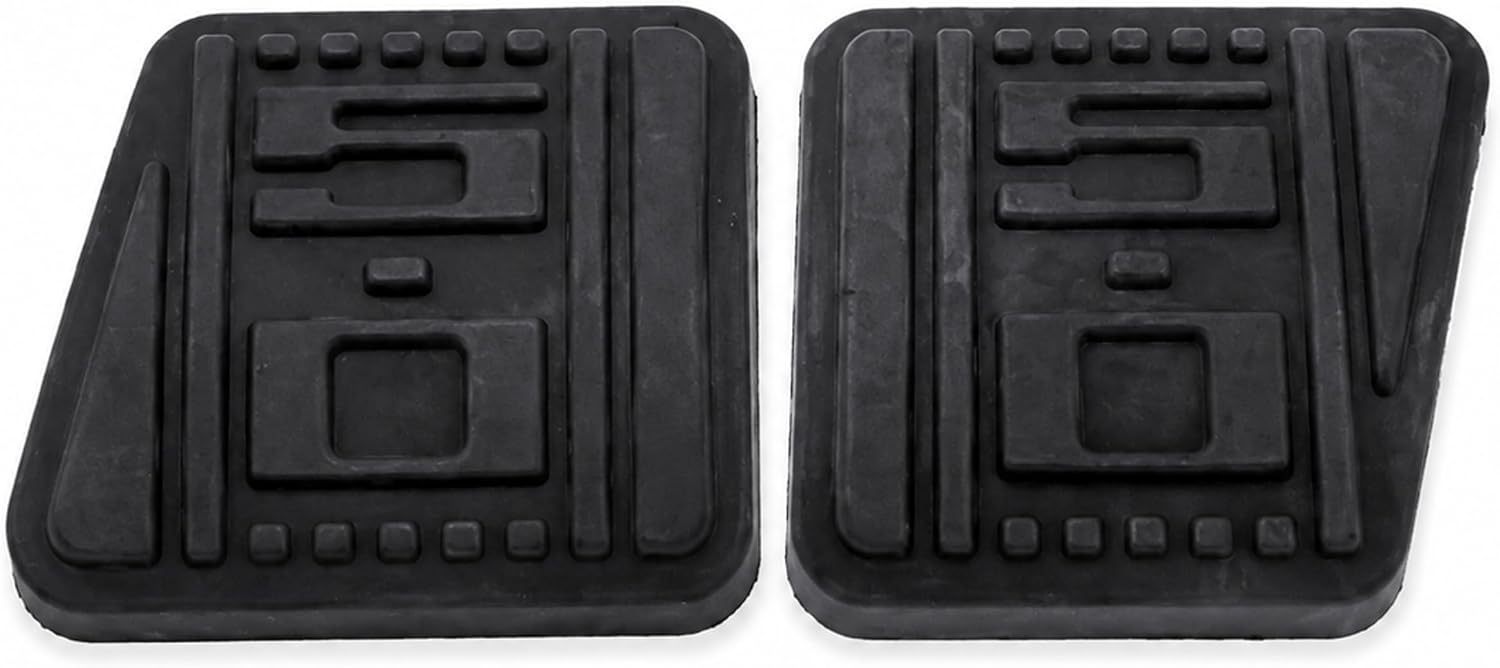 2PCS/SET 5.0 Embossed Rubber Clutch & Brake Pedal Pads Fits for 1979-1993 Mustang 5 Speed Manual
