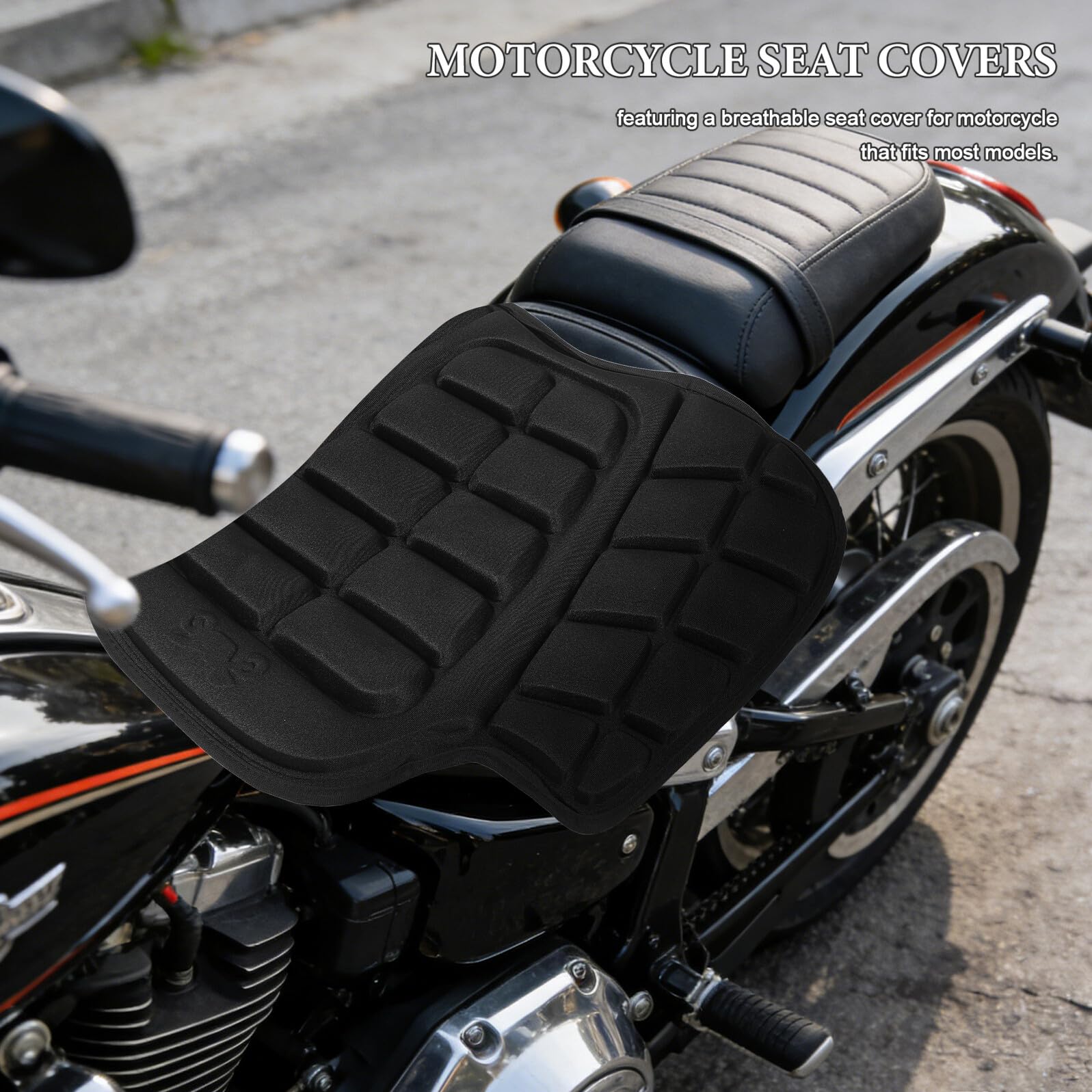 Coussin de Selle Moto Housse de Selle pour Scooter Coussin Amortissant pour Vélo Électrique Protection Thermique Absorption des Vibrations S Adapte Facilement