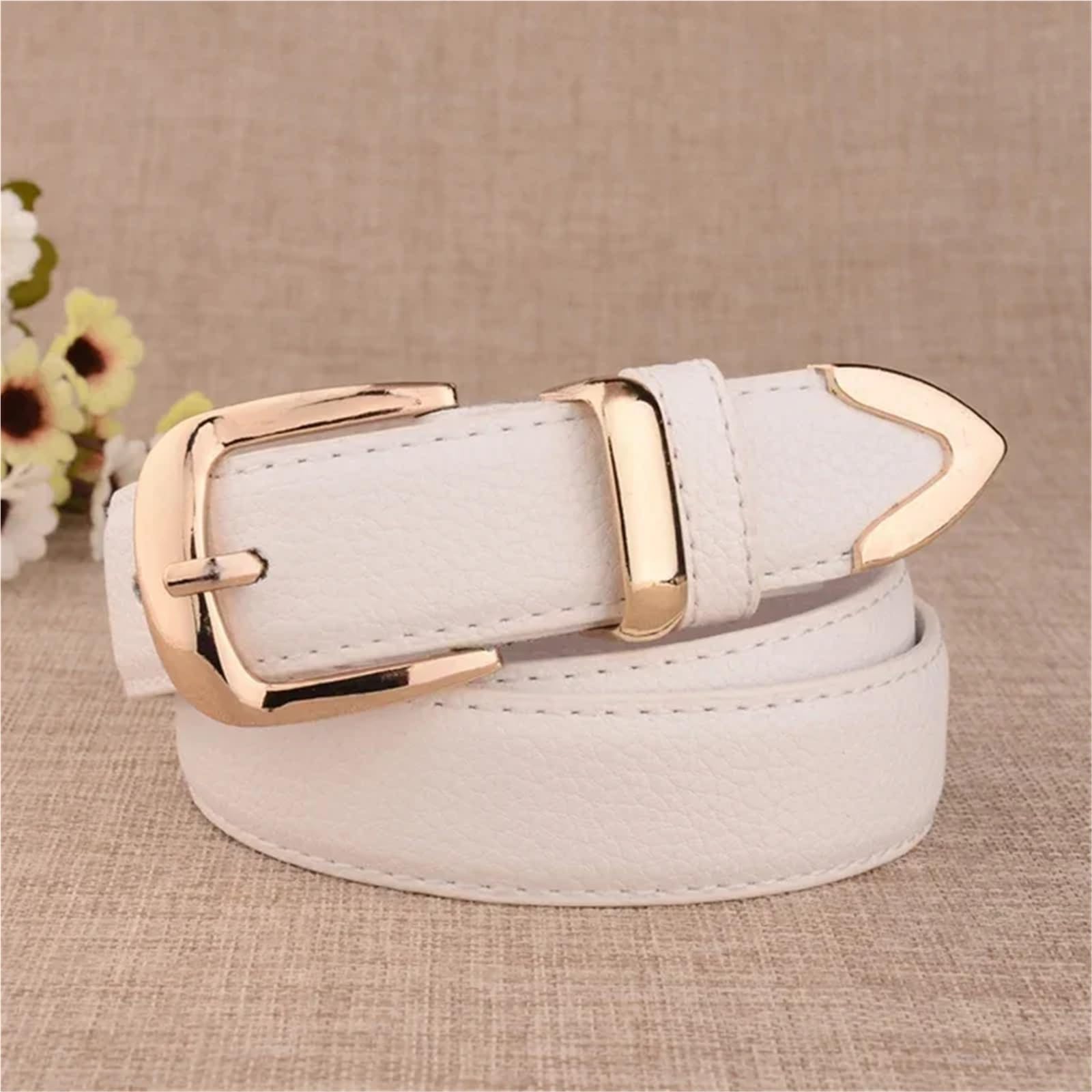 Ceintures en cuir véritable for femmes, 2 pièces, boucle dorée, ceintures assorties for robe et jean Pour Femme
