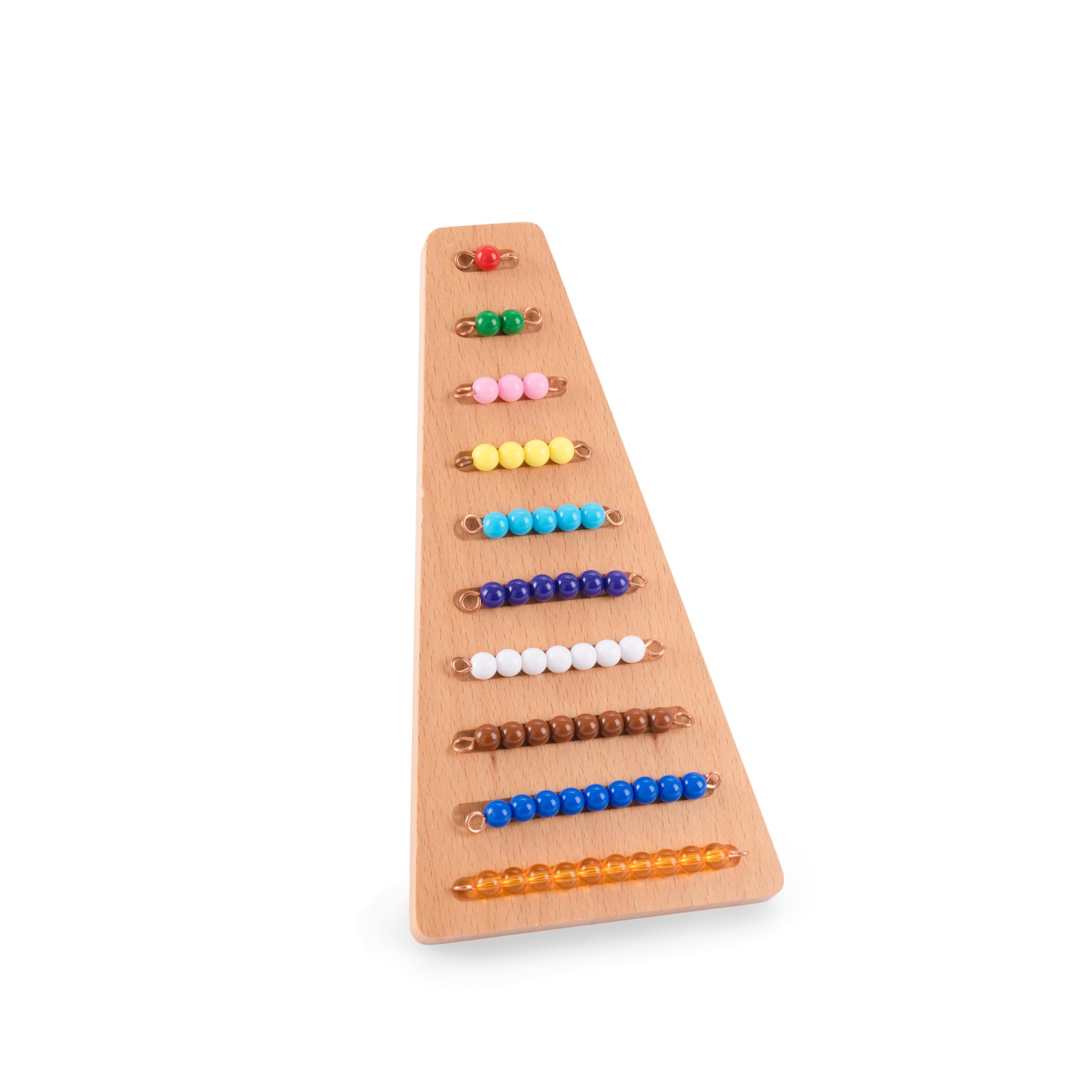 Montessori Materiali matematici, giocattolo educativo in legno per numeri e calcoli, scuola materna e elementare, scuola domestica e aule a partire dai 3 anni (scala di perle colorate