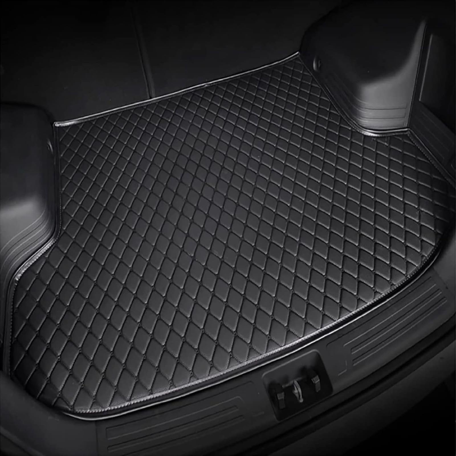 CDQSD Car Boot Liners Mats for Peugeot 308 Hatchback 2007-2015, Leather Rear Trunk Protector Pad Waterproof Anti Scratch Anti Slip Carpet Accessories,A