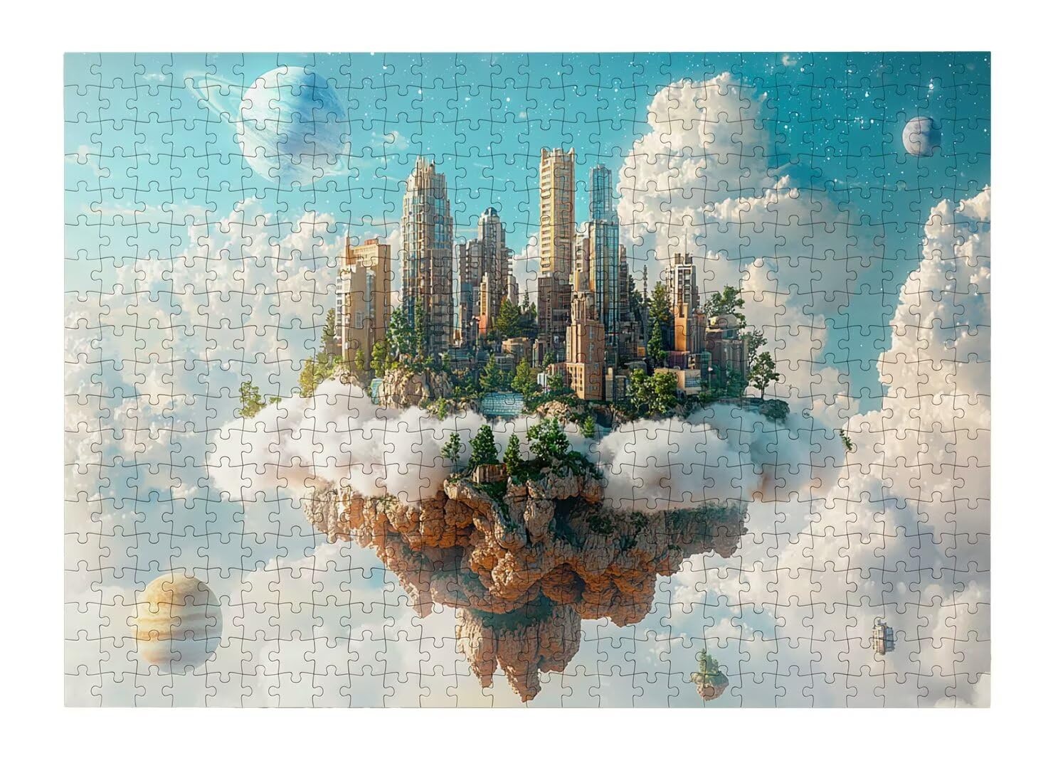 Puzzle 1000 Pezzi, Puzzle Città per Adulti, 70x50cm, Compact Box -4434