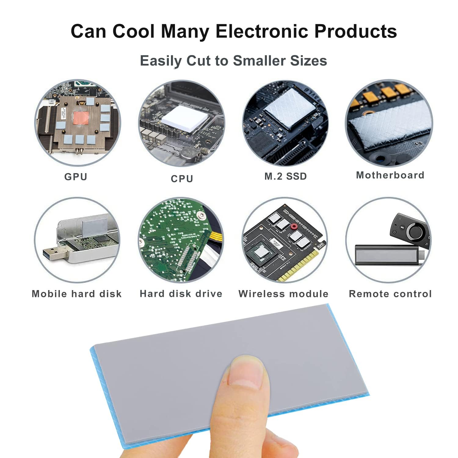 Thermalright Odyssey Thermal Pad 12.8 WmK Non-Conductive 85x45x0.5mm | Silicone pad with Heat Resistance Safe Simple to Apply for PC PS5 PS4 Laptop Heatsink CPU GPU SSD VRAM LED Cooler product thumbnail 5