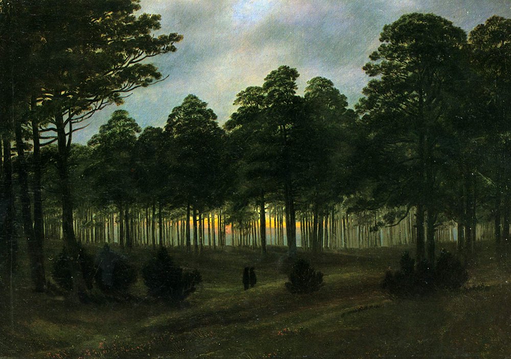 Affiche The Trees par Caspar David Friedrich, impression d'art mate