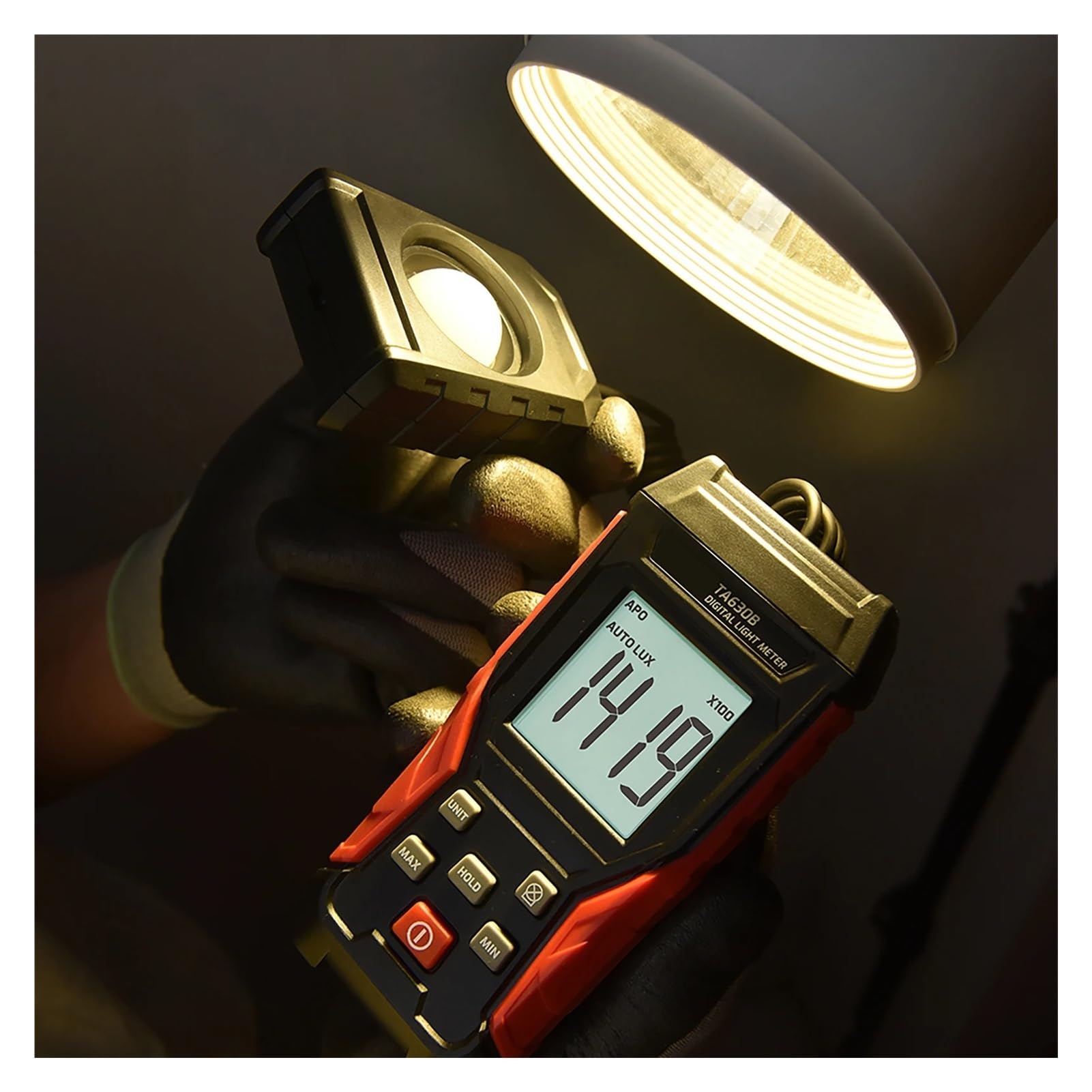 Espectrofotómetro, Medidor De Luz Digital, Iluminancia Lux Con Función Registro, Pantalla LCD, Rango Medición, Sensor Flexible, Probador