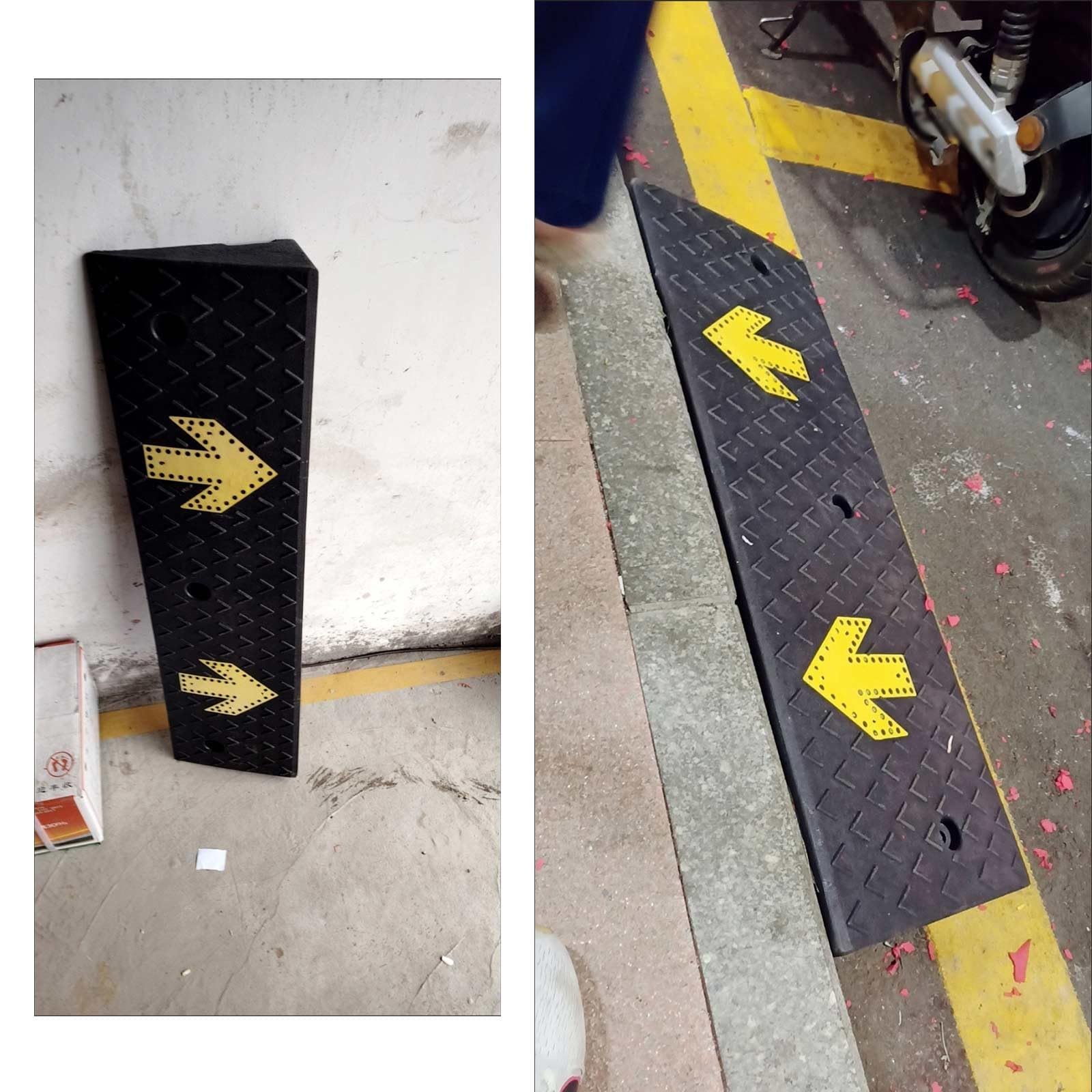 Rampa de Umbral de Goma Acceso Antideslizante para Bordillos 100x25x10cm 100x25x5cm 100x25x8cm Rampa Acceso Coche PortáTil para Coche, Motocicleta, Silla de Ruedas Rampa de Acceso(5cm/2" Rise high)
