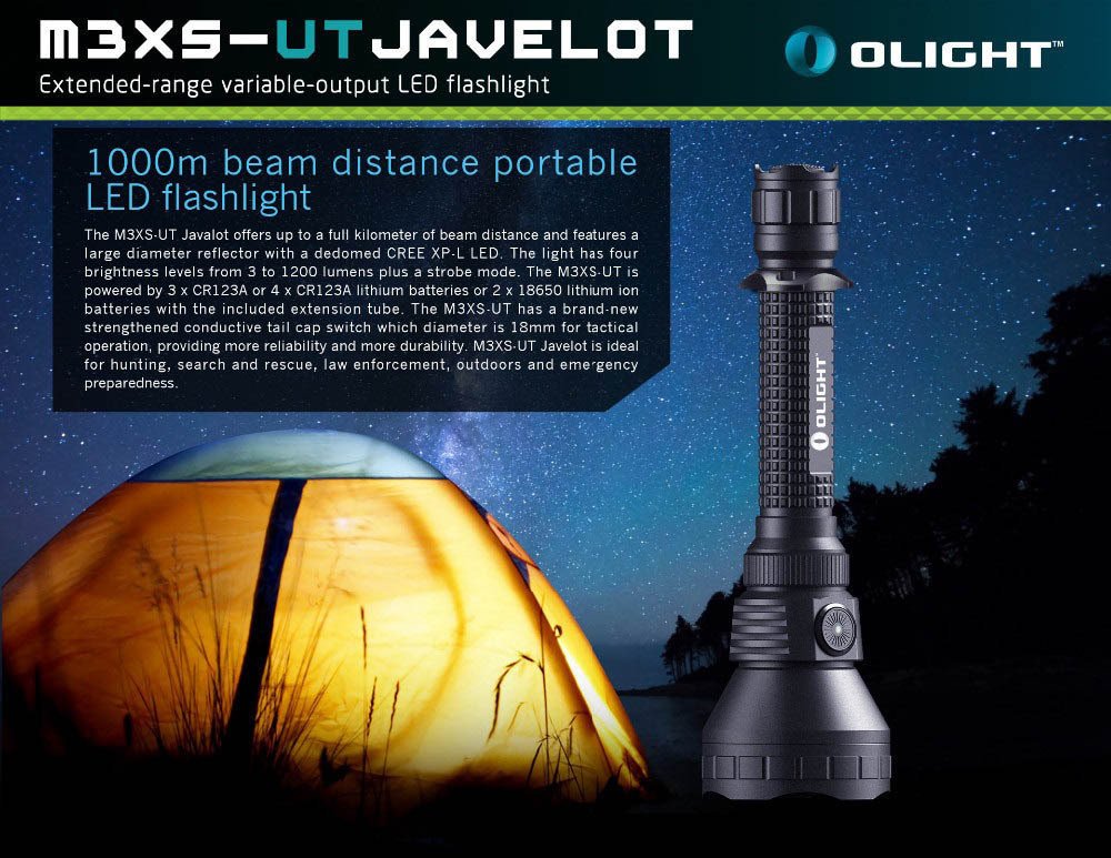 Olight Lanterna tática de LED M3Xs-Ut Javelot de 1200 lúmens