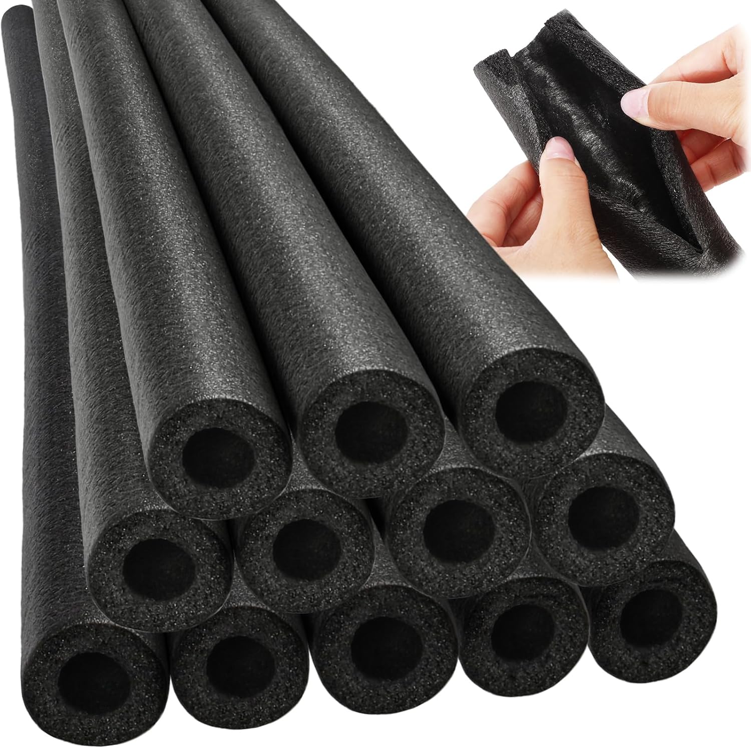 12 Pcs Insulating Foam Pipe Covers Pipe Insulation Freeze Protection