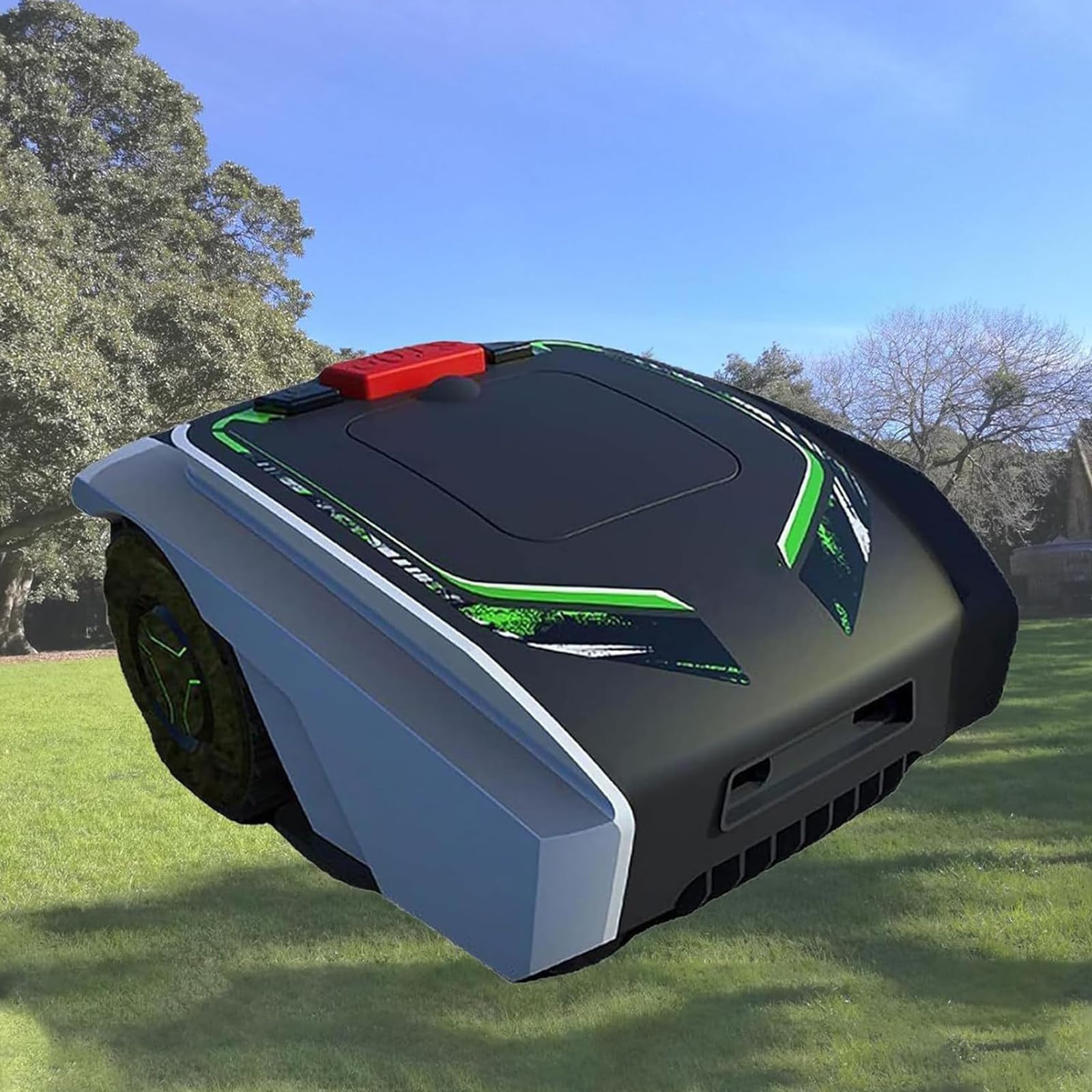 Robot Cortacesped,ángulo Máximo Escalada 25°,Cubierta Cuchilla Levantada Automáticamente,Control por App,Características Seguridad Avanzadas,para Espacios Patio hasta 1500m²