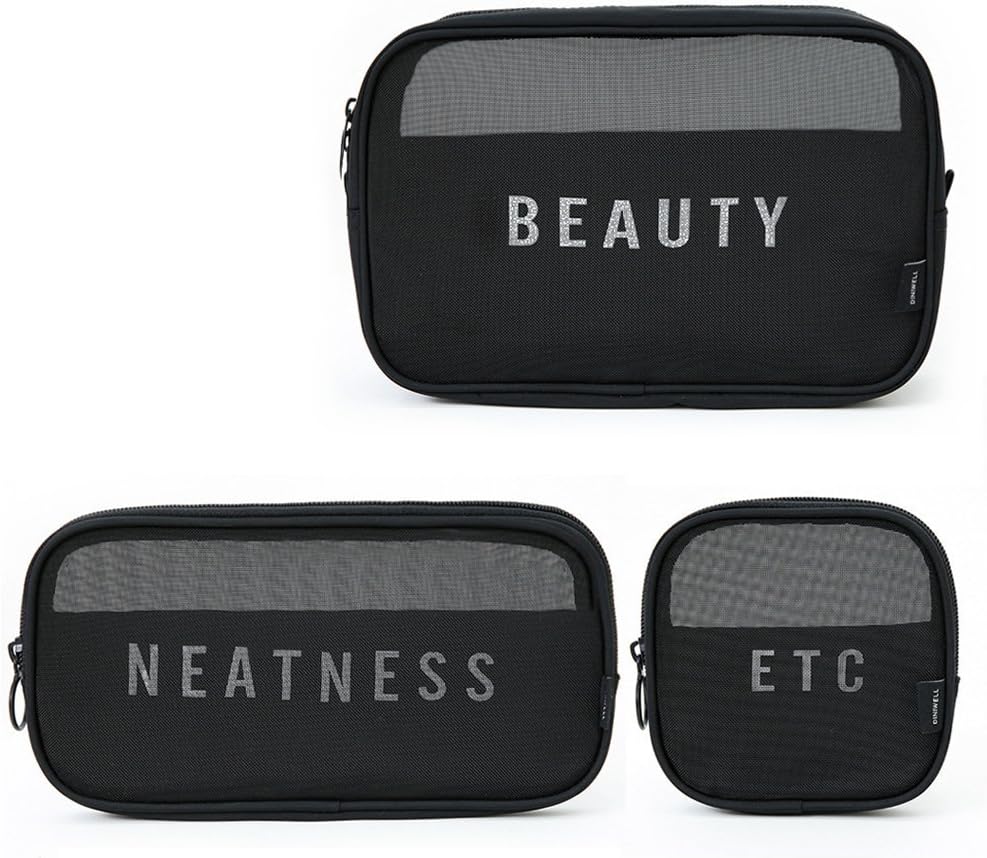 VINILO Magic Drawstring Makeup Bag Black 3 Sets