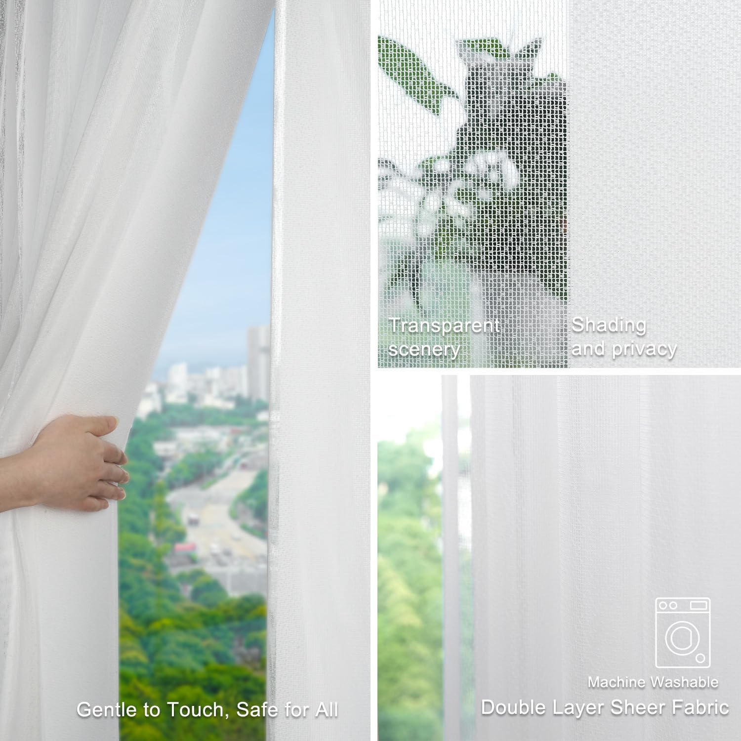 Motorized Sheer Vertical Blinds Work with Alex Google Home, Light Filtering Smart Vertical Blind Sliding Door Blinds Remote Control Blinds for Sliding Glass Door Customize, Off-White