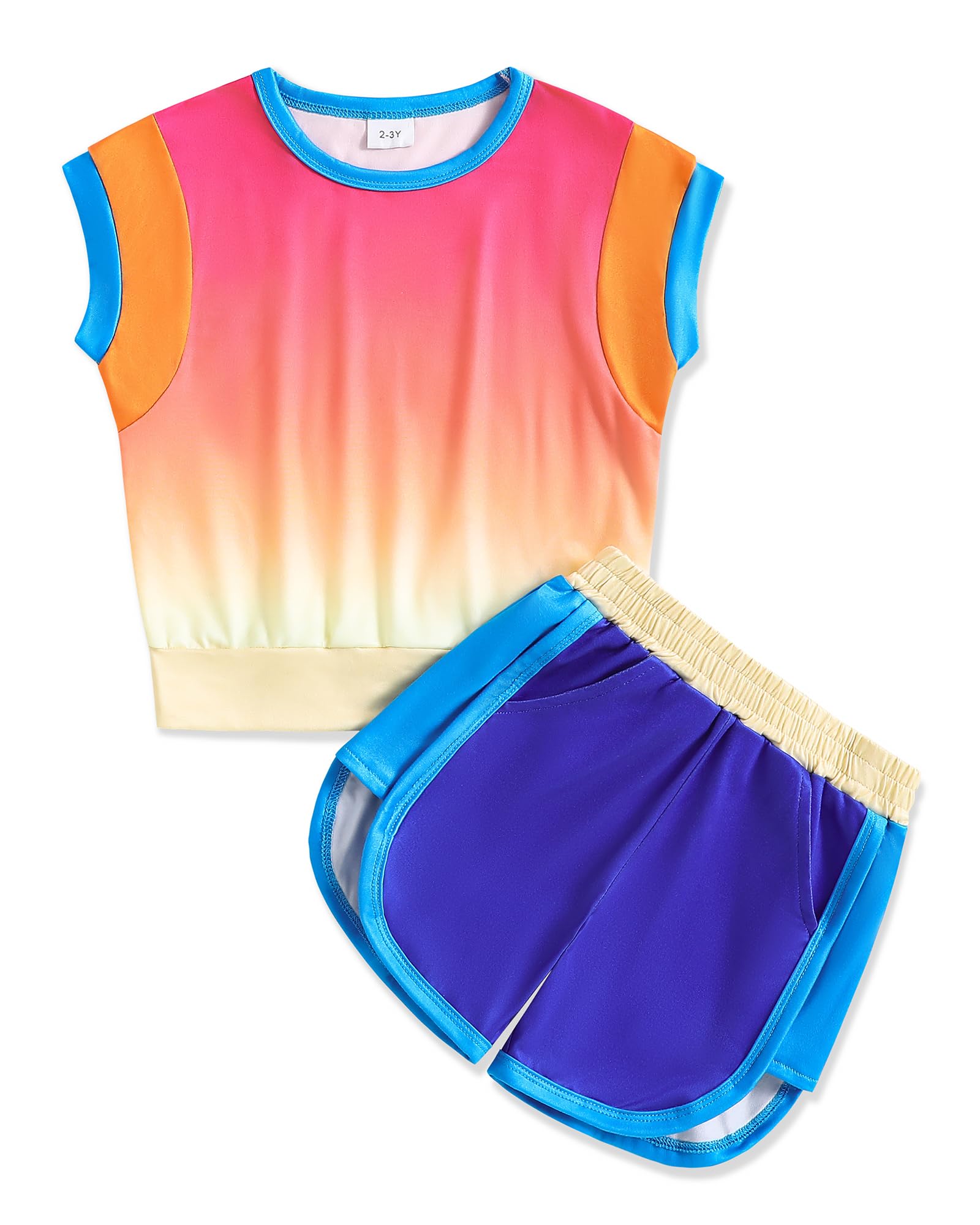 Weebaby Toddler Girl Clothes Baby Summer Outfits Sleeveless Halter Top Ruffle Short Set Cute Kids Clothes Girls