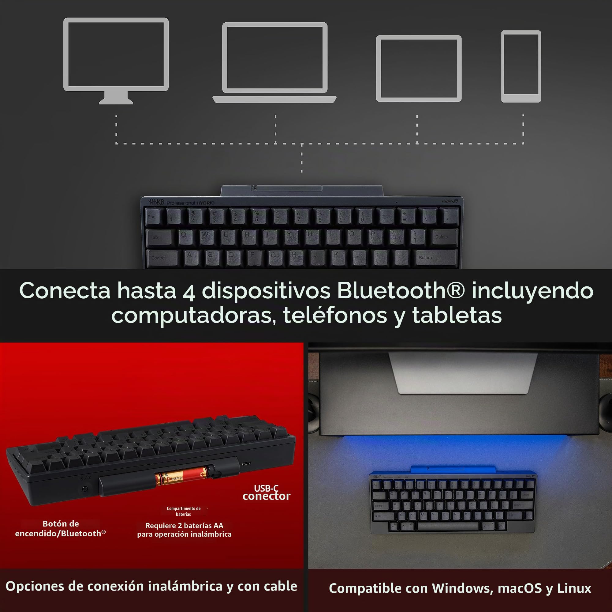 Amazon.com: HHKB - Teclado Happy Hacking Professional Hybrid Type