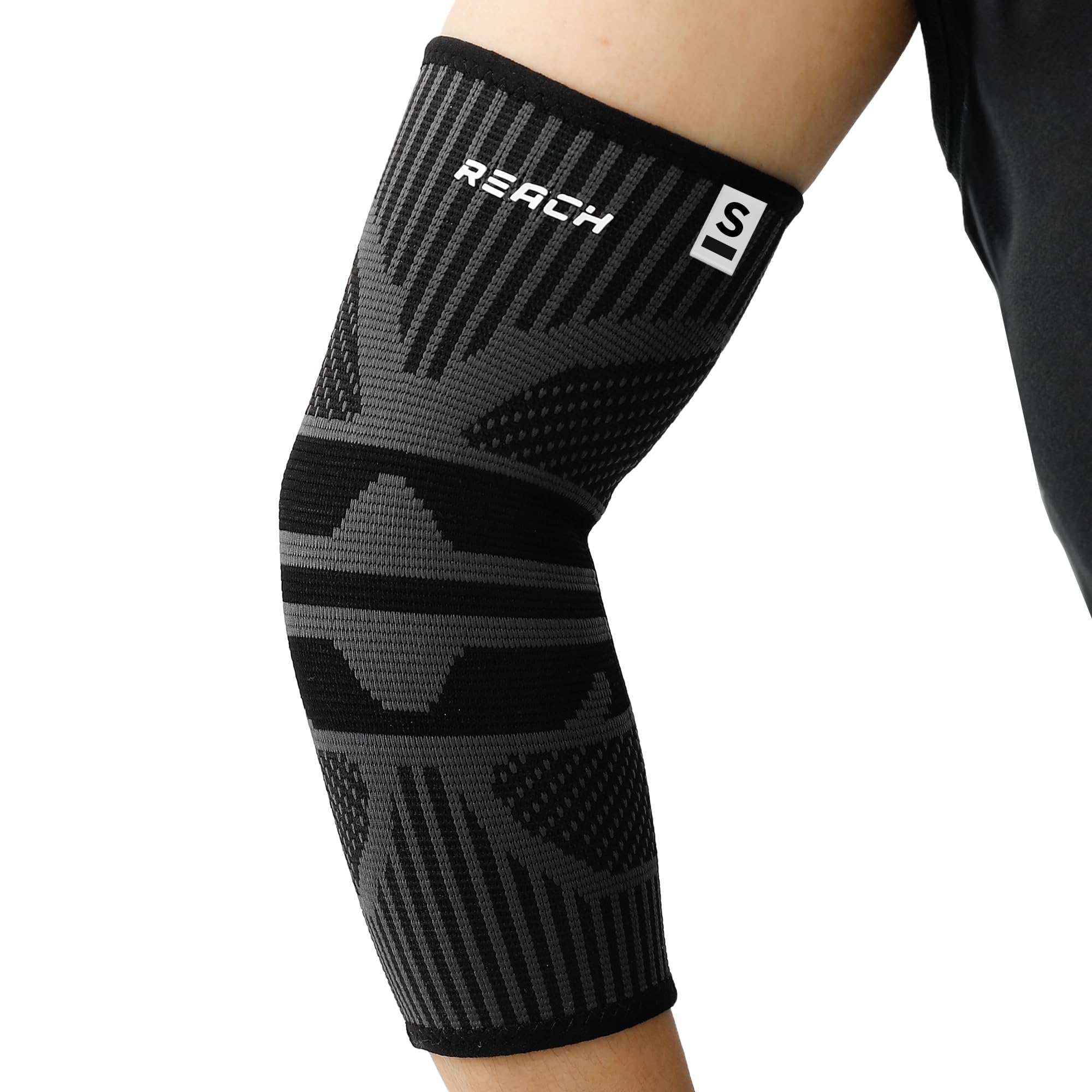 REACH Elbow Support for Gym | Elbow Band for Pain Relief | Nylon Material | Tennis Elbow Band for Men & Women | Elbow Guard Cricket, Badminton & Sports | Compression Technology & No Marks |Black-Small (B0D8L4ZK28) Amazon Price History, Amazon Price Tracker