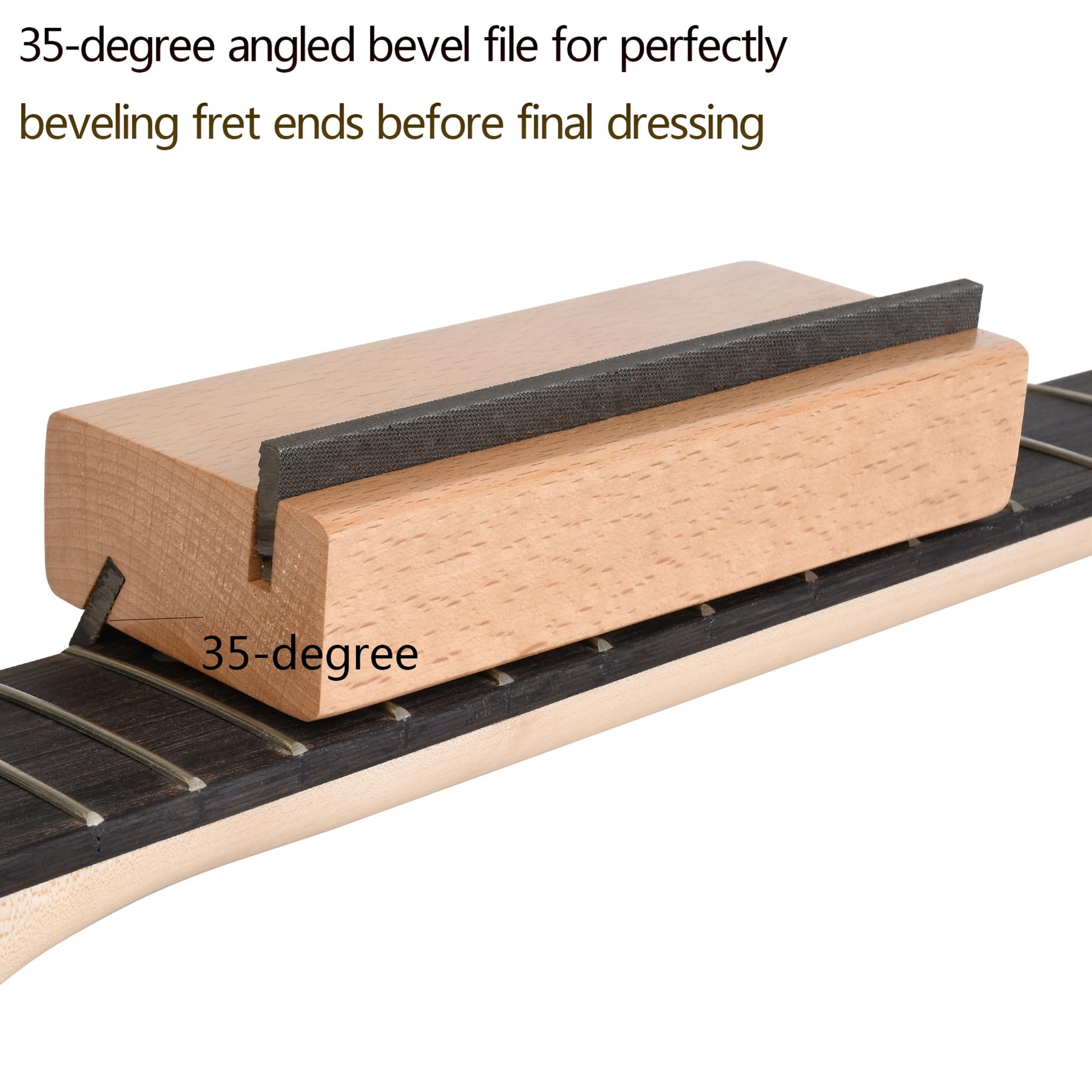 RuiJOTWAT Guitar Fret Crowning End Bevel-Flush Files Tool (35-Deg And 90-Deg) Luthier File Tools - Image 3