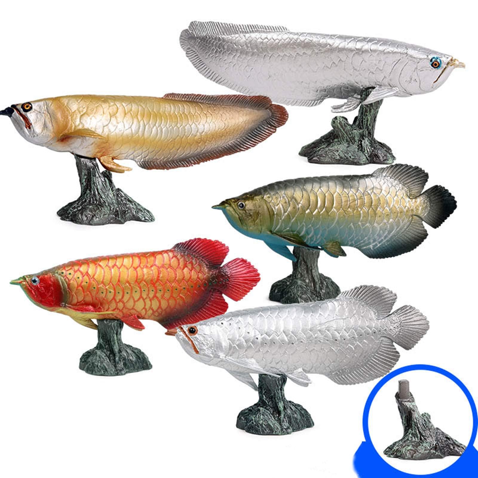ハンドメイド　41cmアジアアロワナ　フィギュア　紅龍　熱帯魚　置物 Amazon | EUHELOPA アジアアロワナ フィギュア 紅龍 龍魚 淡水魚 観賞