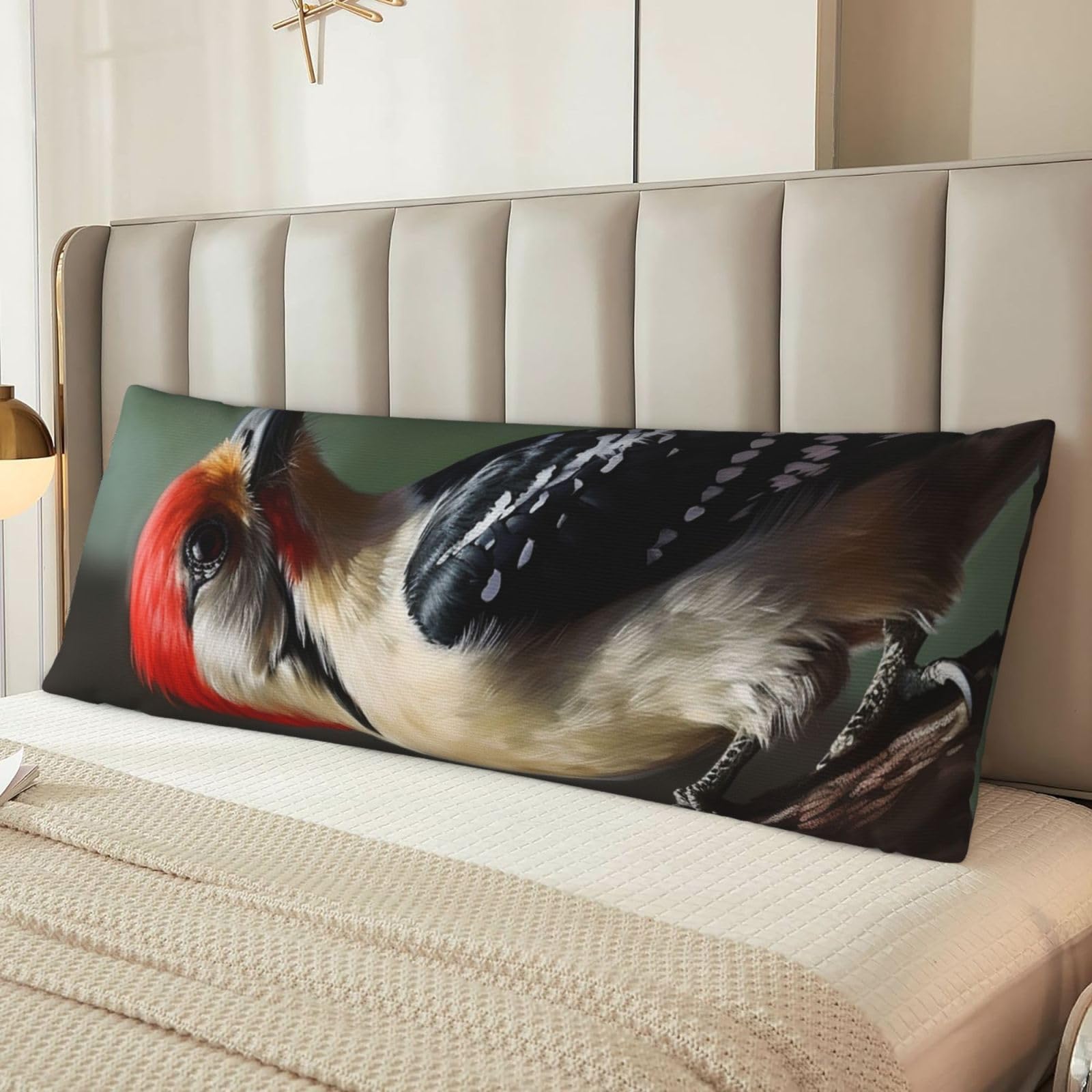 Woodpecker Body Pillow Case Cover, Microfiber Long Pillow Cases, Ultra Soft and Cozy Plush Body Pillowcase Decorative Long Bed Pillow Cover for Sleeping 20x54 Inches