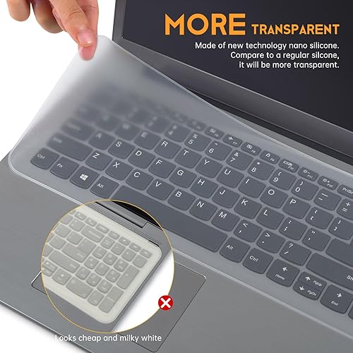 Miniatura 3 de Funda protectora universal de silicona para teclado portátil de 156 a 173 pulgadas con teclado numérico cubierta ultrafina para teclado impermeable