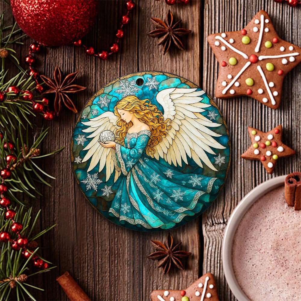 2025 Christmas Ornament – Whimsical Religious Angel Art Ornament – Playful Angel Holiday Tree Decoration, Faith-Inspired Keepsake Gift - Image 5